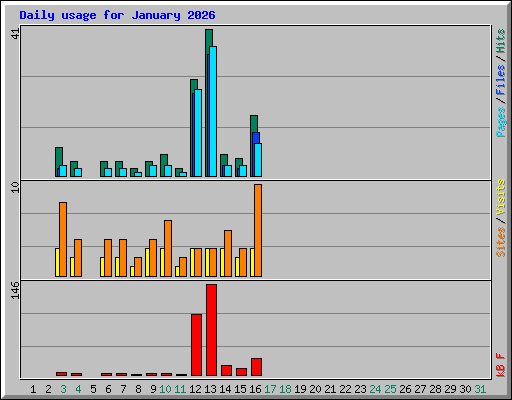 Daily usage for January 2026