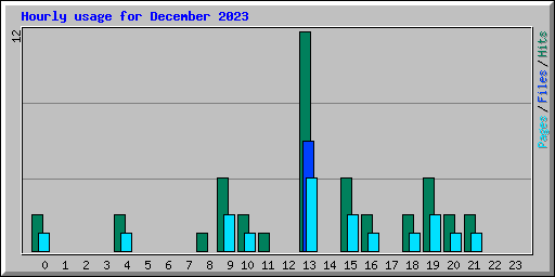 Hourly usage for December 2023
