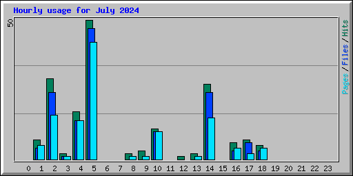 Hourly usage for July 2024