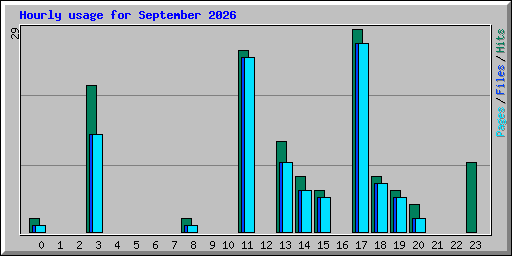 Hourly usage for September 2026